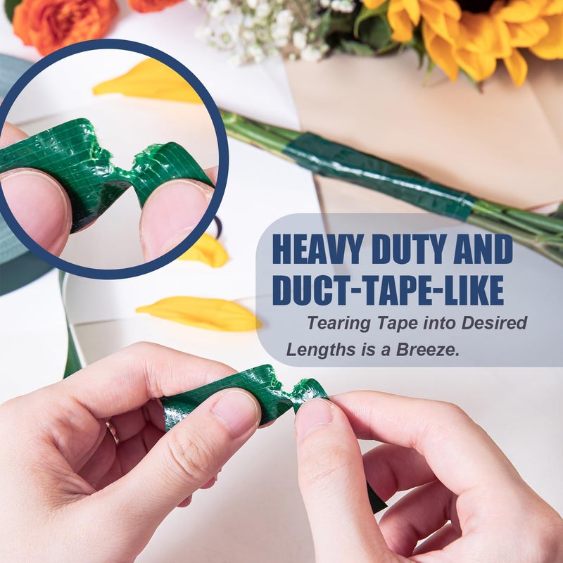 ARIFLOR Green Floral Tape - Flower Wrap Adhesive Tape Bouquet Stem Wrapping and Floral Crafts, Wedding Bouquet Tape - 3/4 inch Wide and 180 FT Long - Image 4